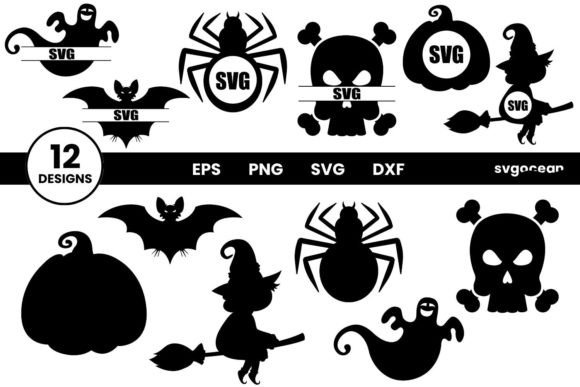 Download Halloween Monogram SVG Bundle - Bundle Collection