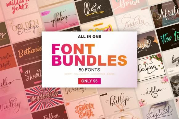 Download All in One Font Bundles - Bundle Collection