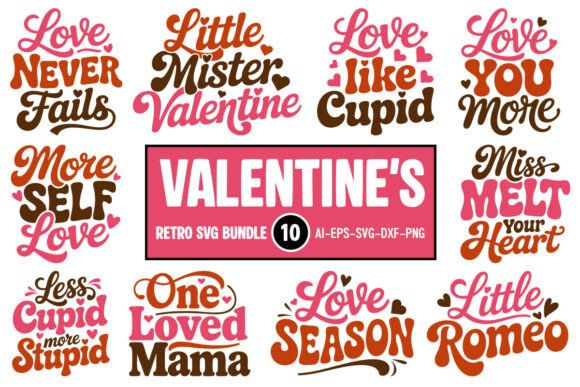 Download Valentine's Retro SVG Design Bundle2 - Bundle Collection