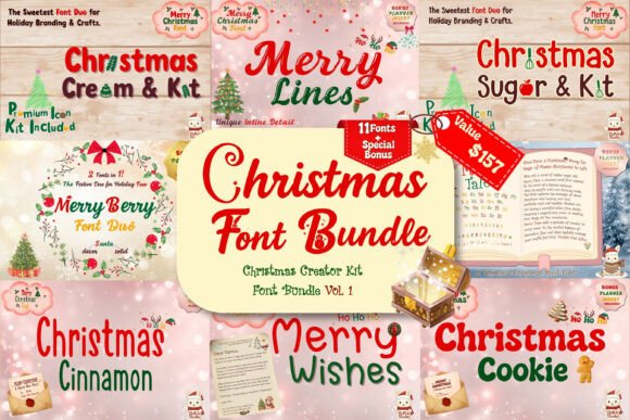 Download Christmas Font Bundle - Bundle Collection