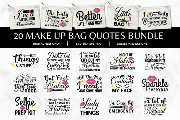 Download 20 Makeup Bag Quotes Bundle - Bundle Collection
