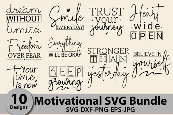 Download Motivational Quotes SVG Bundle - Bundle Collection