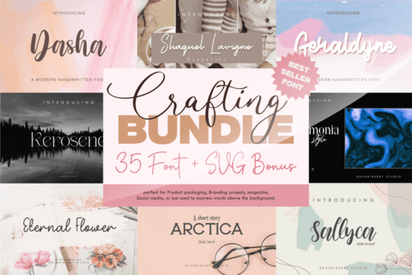 Download Crafting SVG and Fonts Bundle - Bundle Collection